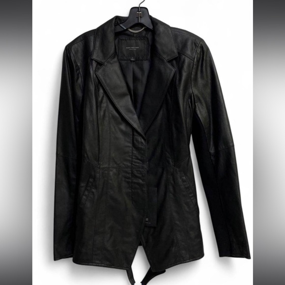 Marc New York Black Leather Jacket - Picture 3 of 6